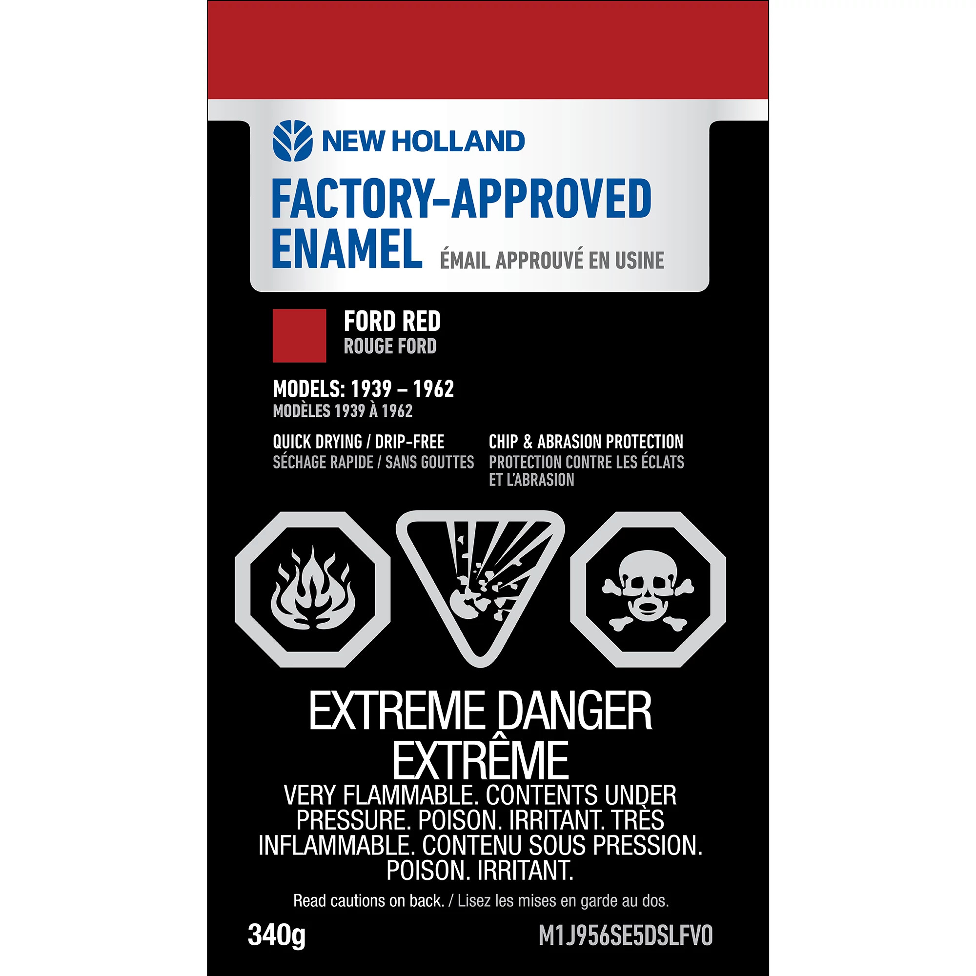 Red Enamel Paint - Low VOC - 12 oz/340 g Spray Can | NEWHOLLANDAG | US | EN