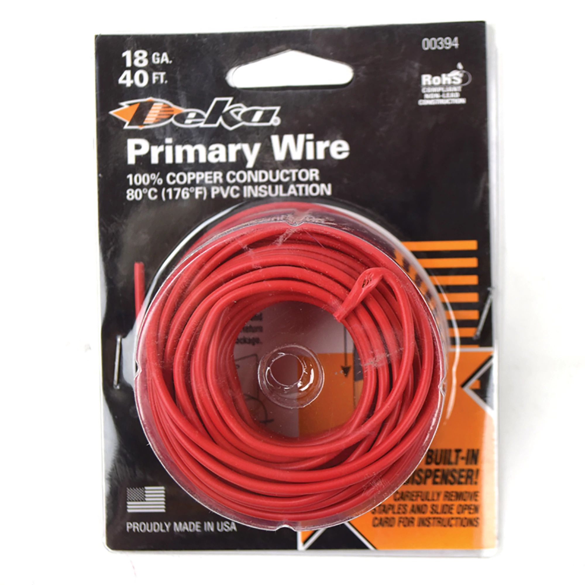40' Primary Wire - 18-Gauge - Red | CASECE | US | EN