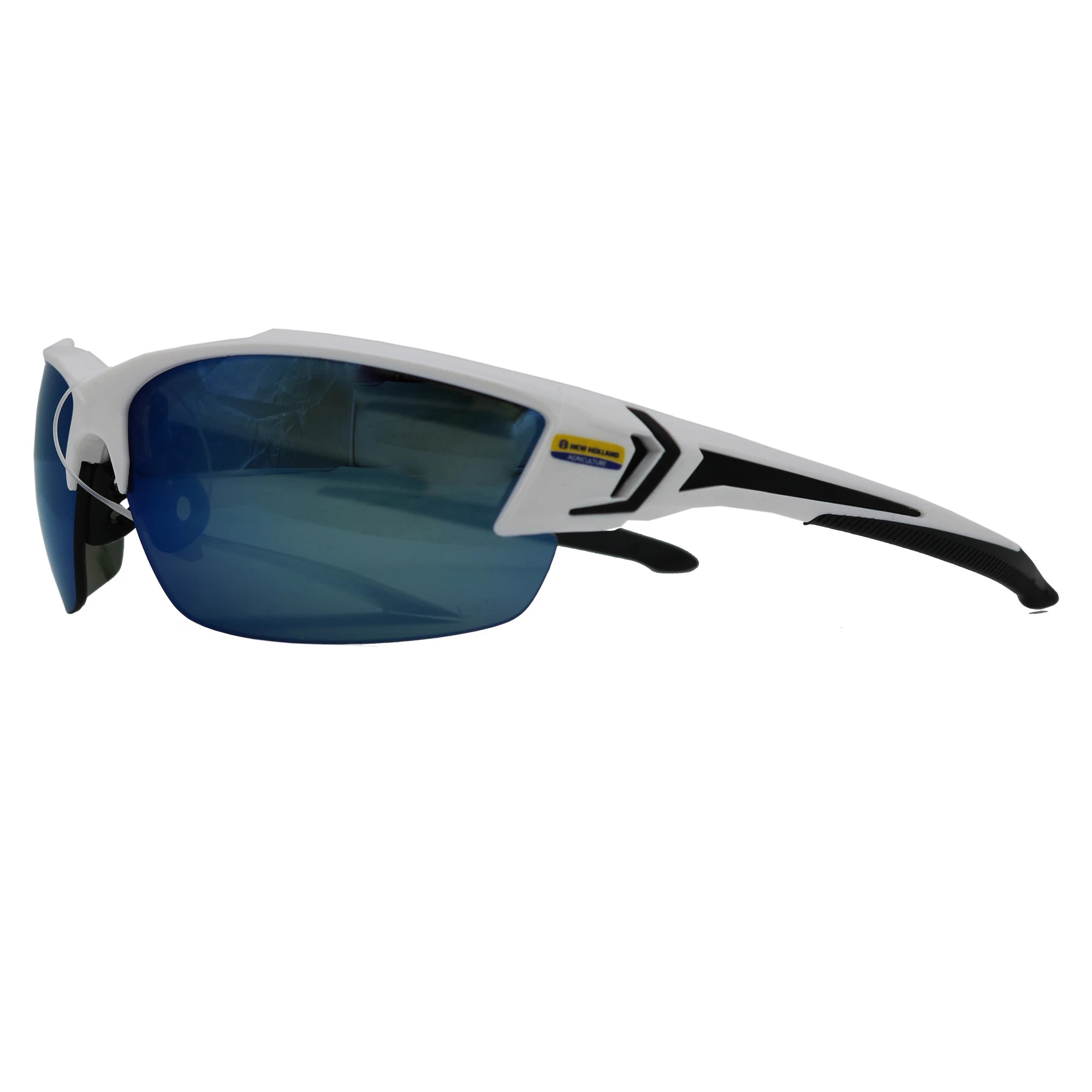 Safety Eyewear - White Frame - Aqua Precision Blue Mirror Lenses | CASEIH | US | EN