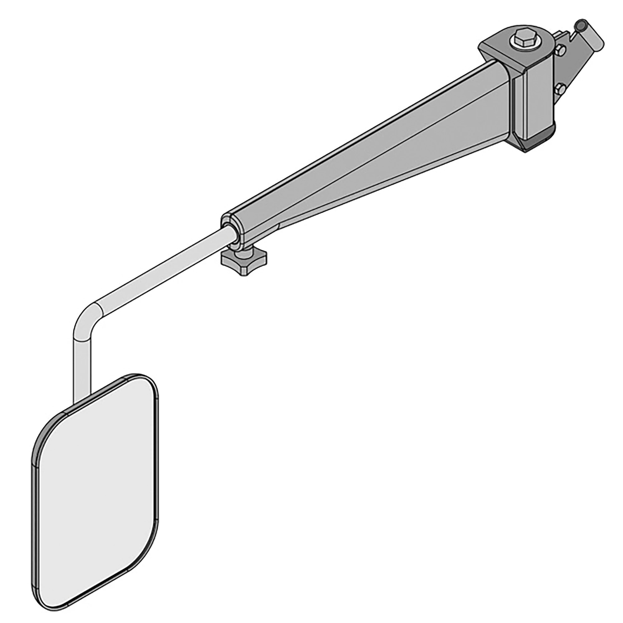 Tractor Mirror Assembly with Extendable Arm - Right-Hand/Left-Hand | CASEIH | US | EN