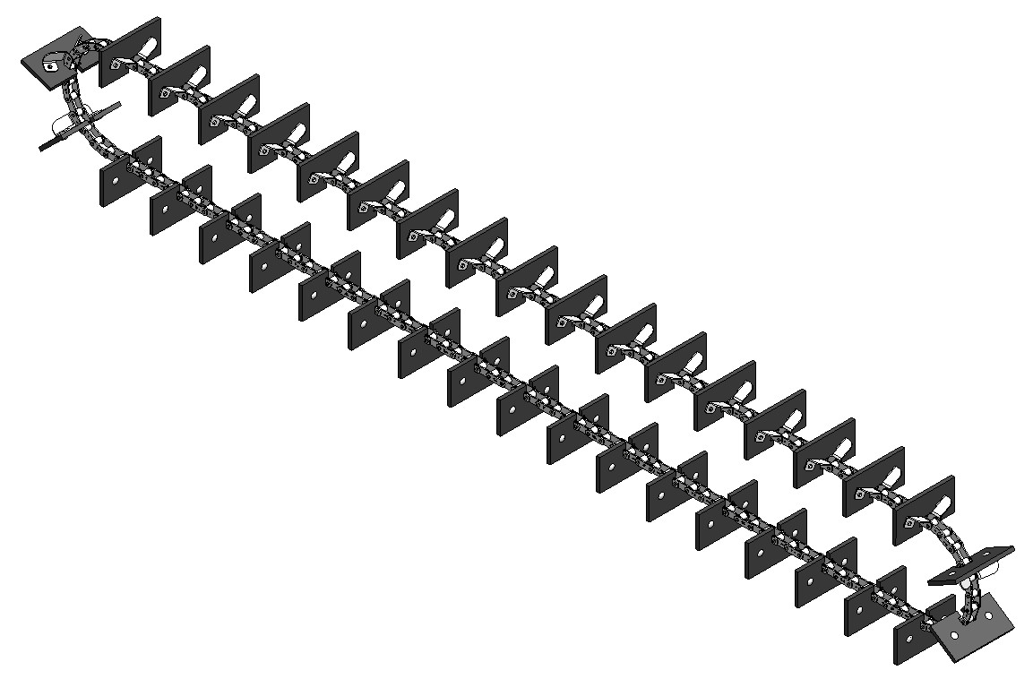 Elevador De Graos Corrente Ca550 Com 38 Borrachas