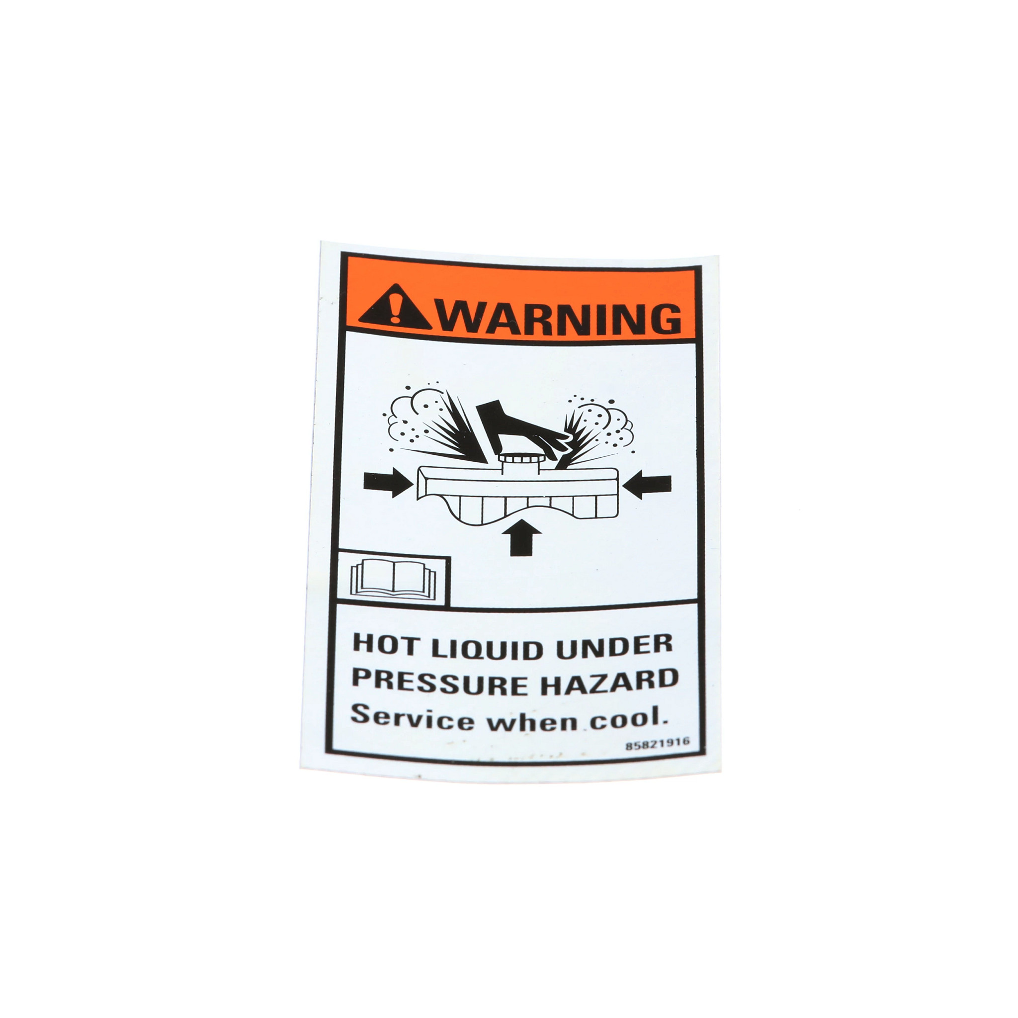 Radiator Warning Decal - Coolant Pressure - 50 mm x 100 mm | CASECE | BR | PT