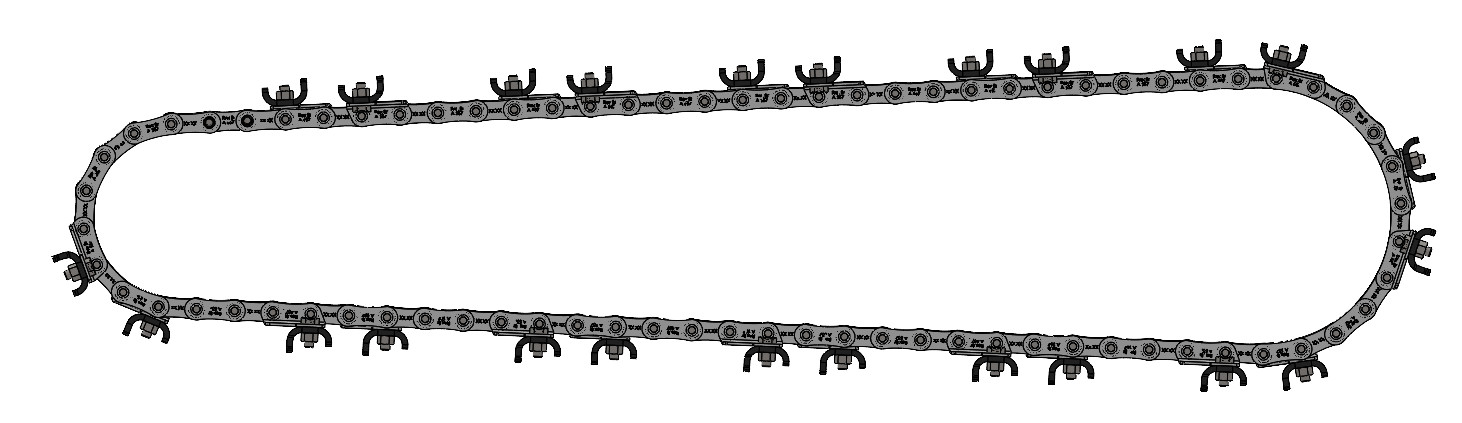 ESTEIRA ALIMENTADORA C/ 24 TRAVESSAS