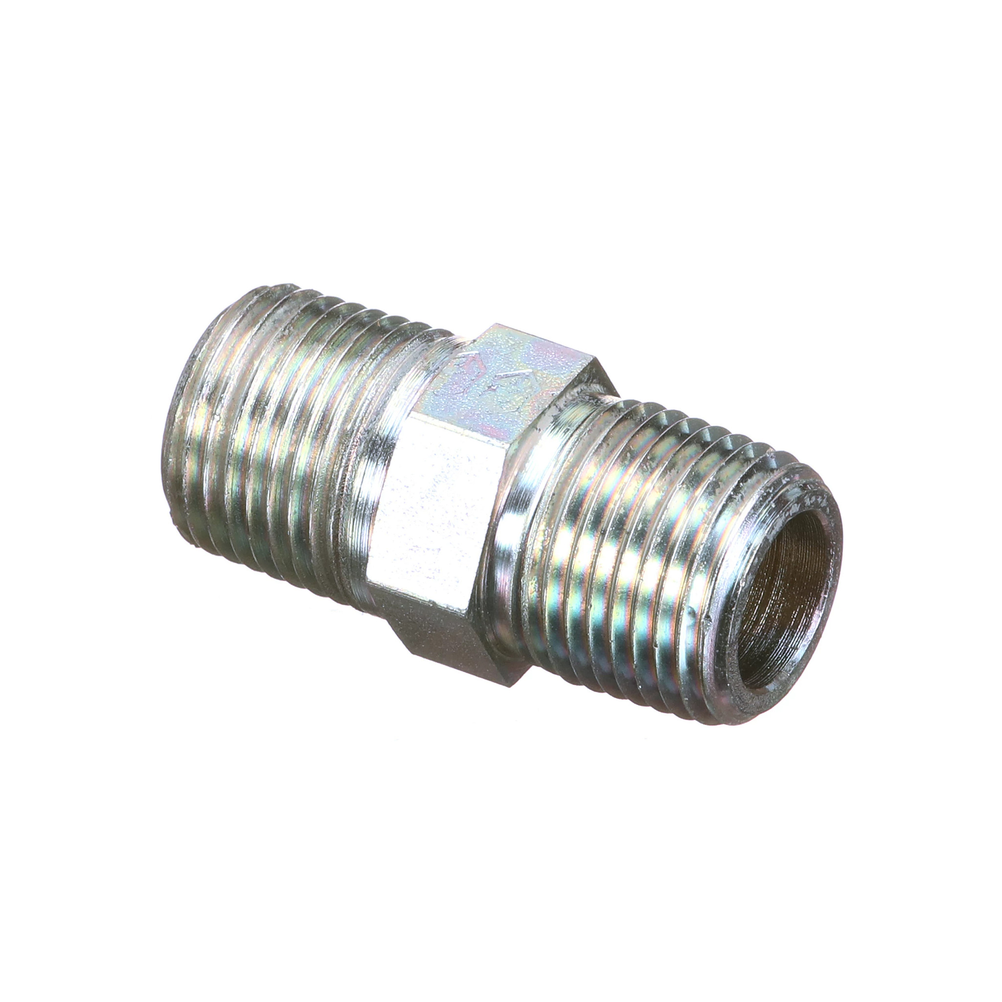 Hex Nipple - 1/2-14 NPTF Steel | CASECE | BR | PT