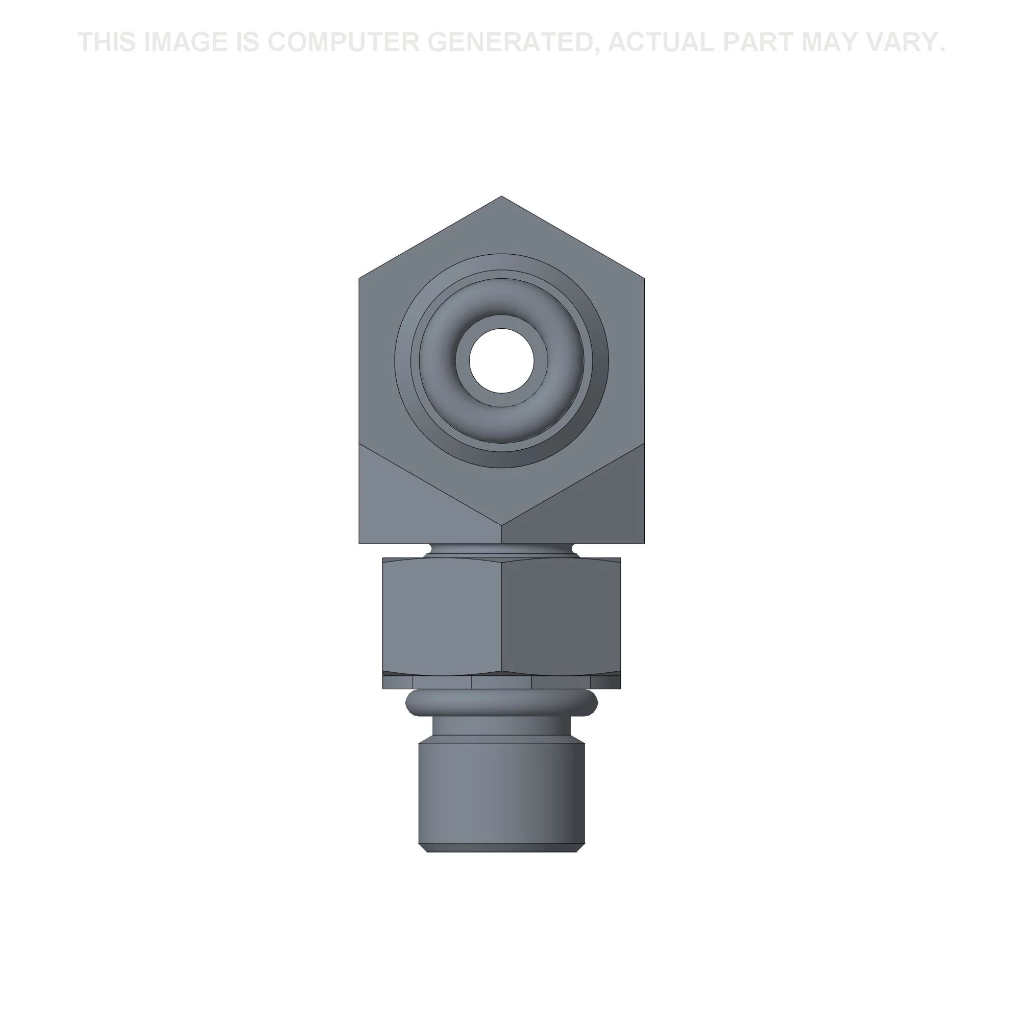 Conector em T - 11/16"-16 ORFS x 11/16"-16 ORFS x 7/16"-20 ORB