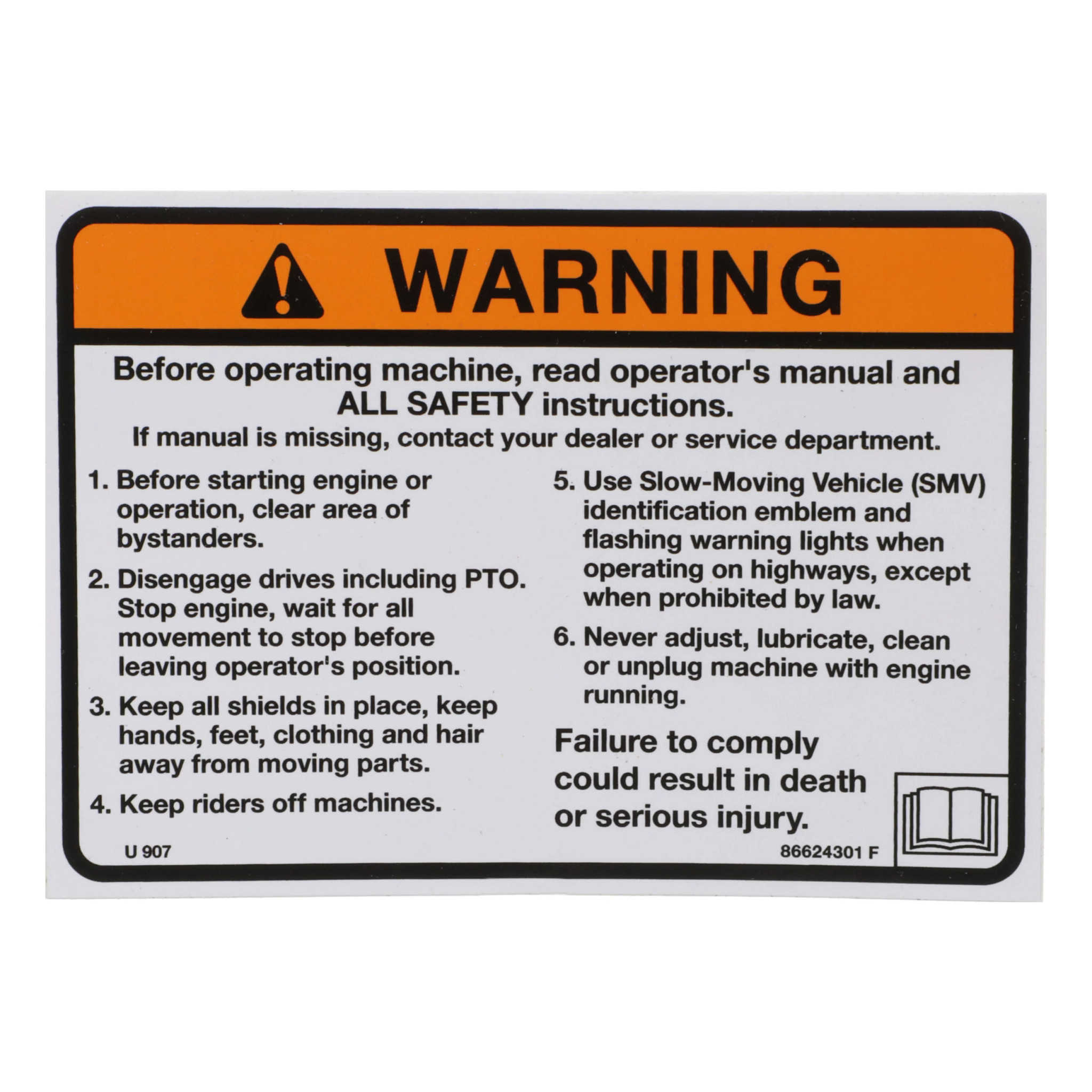 WARNING DECAL | CASEIH | GB | EN