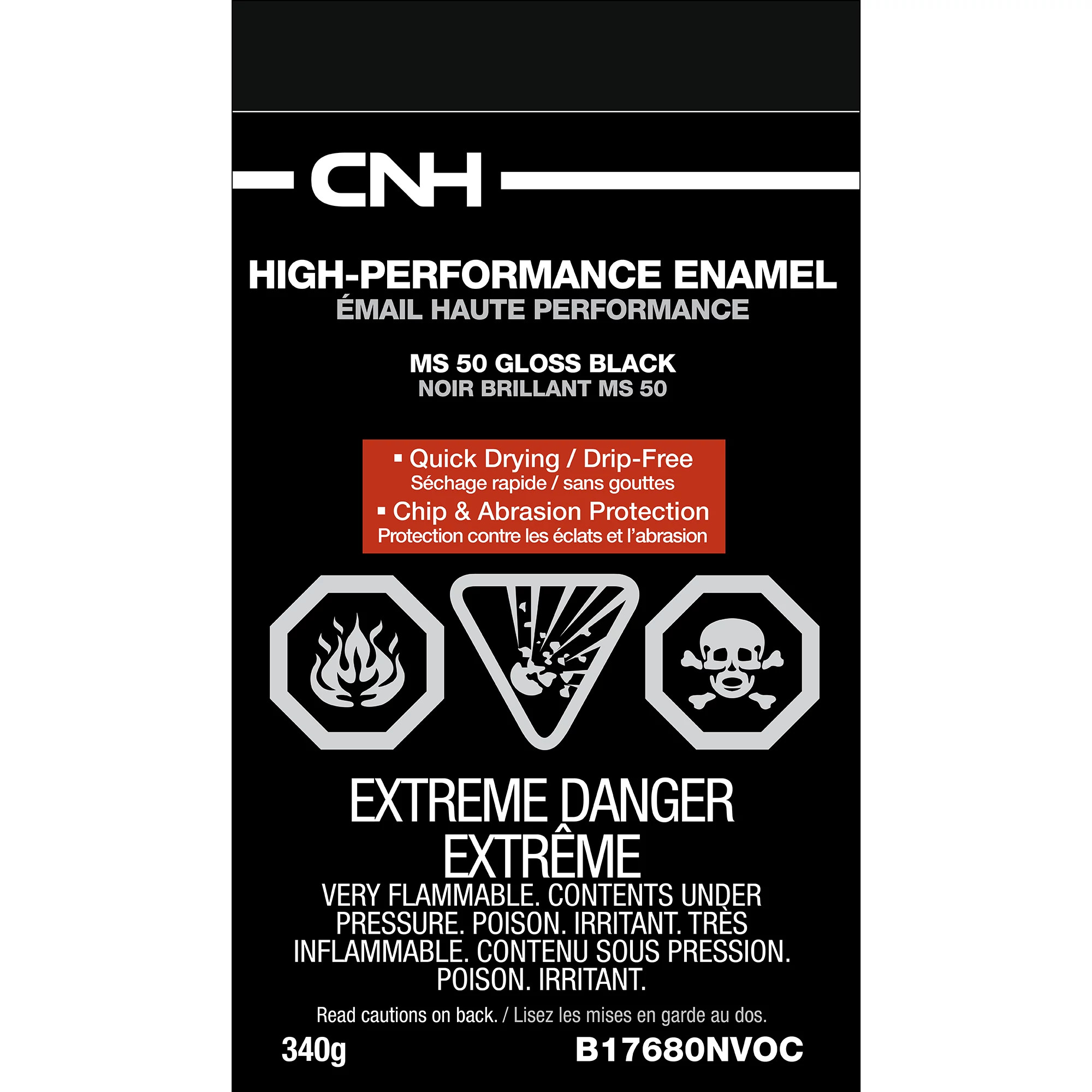 Gloss Black Enamel Paint - Low VOC - 12 oz/340 g Spray Can | NEWHOLLANDCE | CA | EN