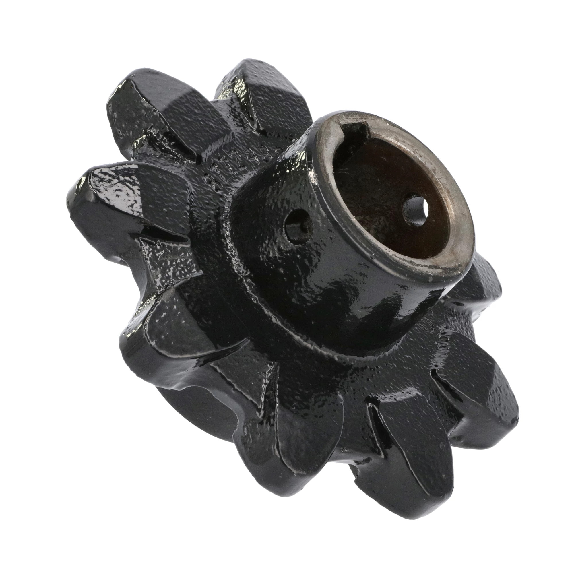 Roda dentada do elevador de grãos - 9 dentes - Cinza escuro - 132 mm DE x 53 mm DI x 75 mm A