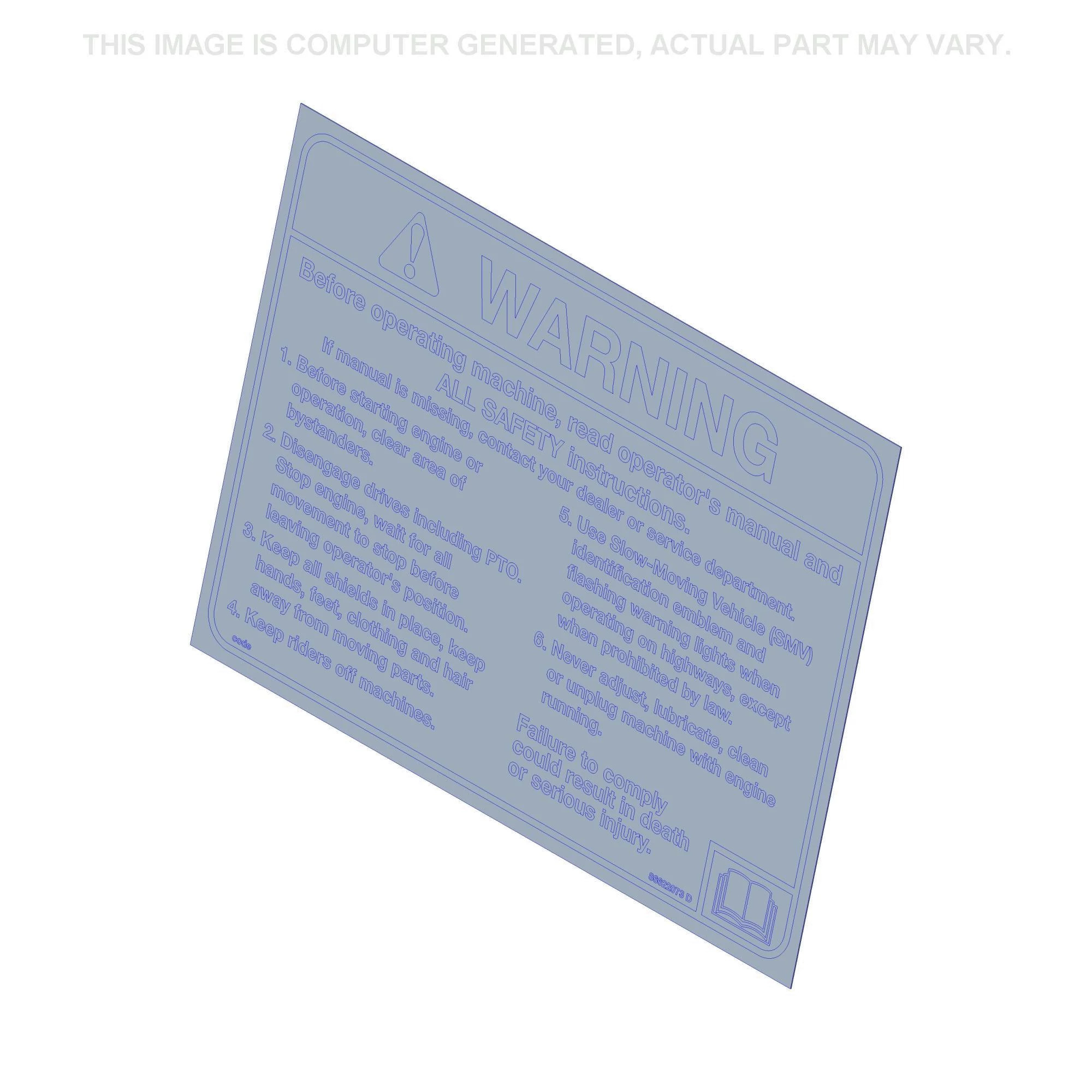 DÍSTICO DE AVISO | NEWHOLLANDAG | BR | PT