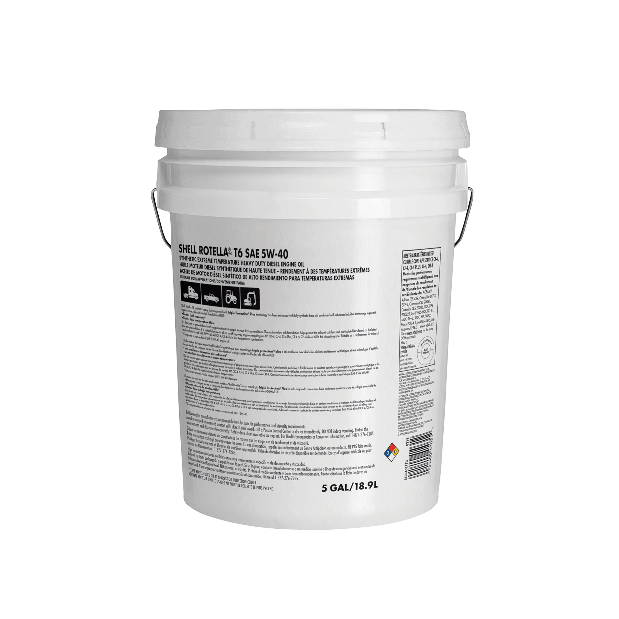 73344402 | Shell Rotella® T6 Diesel Engine Oil - 5W-40