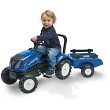 New Holland T6 Pedal Tractor with Trailer