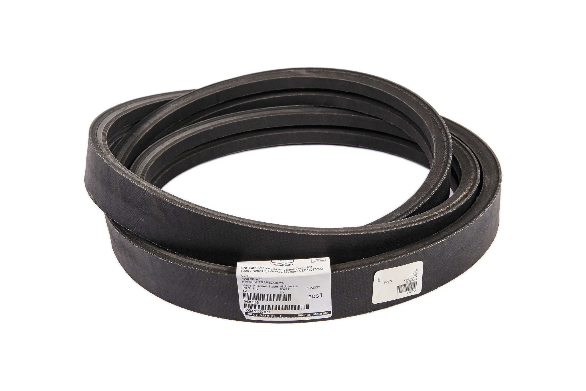 Correia trapezoidal - Borda em bruto - 2665 mm C x 17 mm L x 2 Nervuras