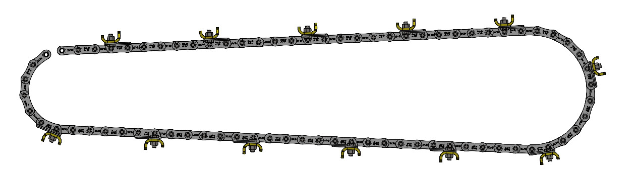 Esteira Alimentadora Corrente A557 Com 12 Travessas