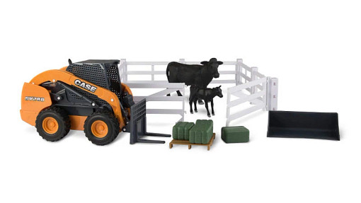 1:16 Sv280 Skid Steer Hobby Farm Set With Cattle - Big Farm Collection - Ertl | NEWHOLLANDAG | CA | EN
