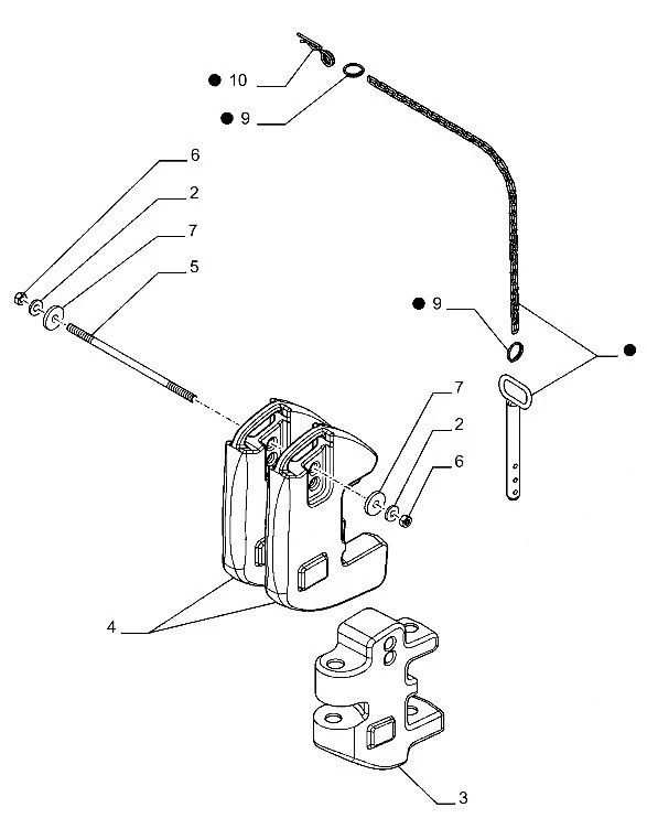 Kit de pesos dianteiros com gancho de reboque - 2 x 40 kg/88 lbs