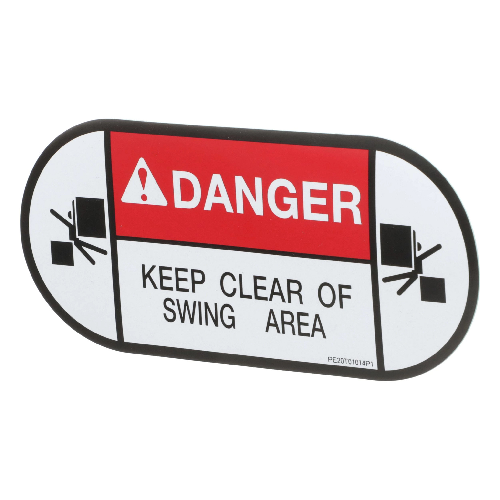 Danger Decal - "Keep clear of swing area..." - PE20T01014P1