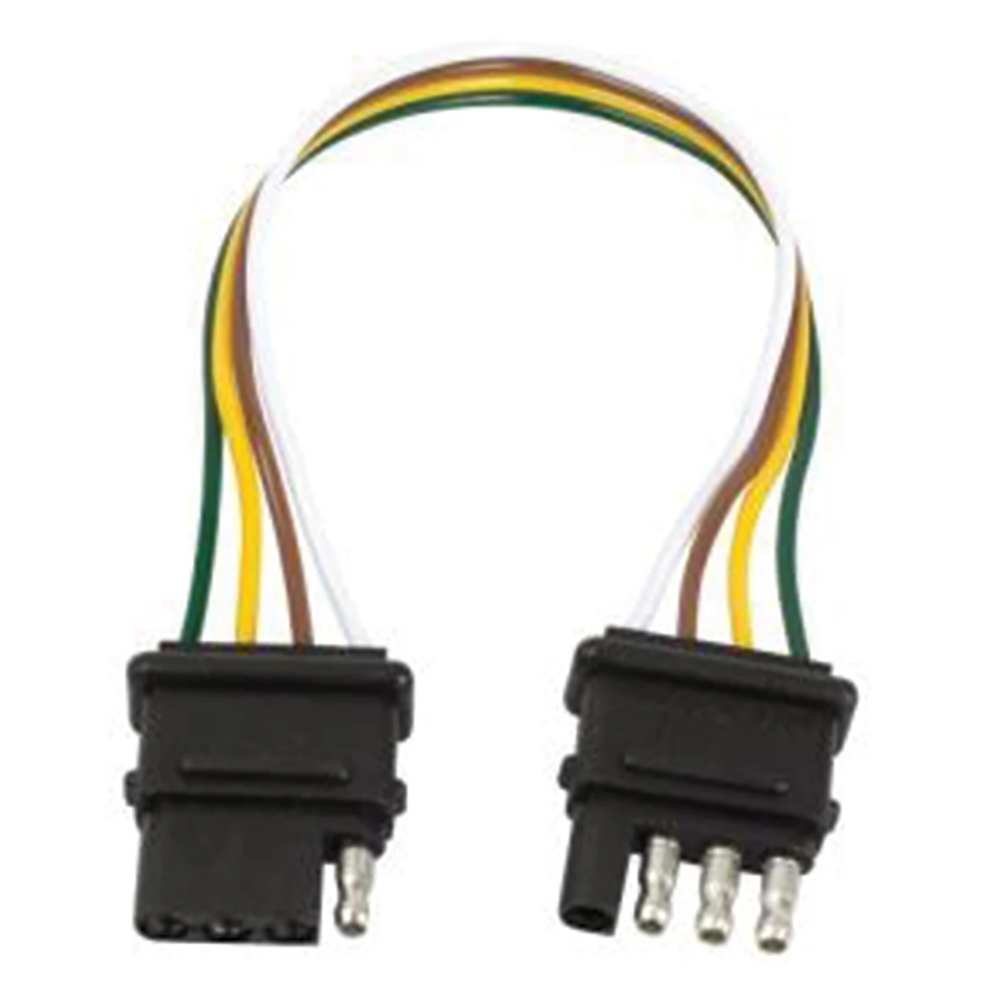 Trailer Wire Extension Loop with Integrated Ground - 4-Pole Flat - 12