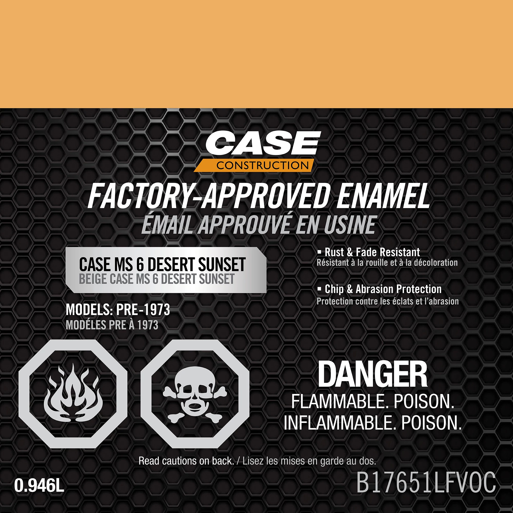 MS 6 Desert Sunset Enamel Paint - Low VOC - 1 qt/946 ml Can | CASECE | CA | EN
