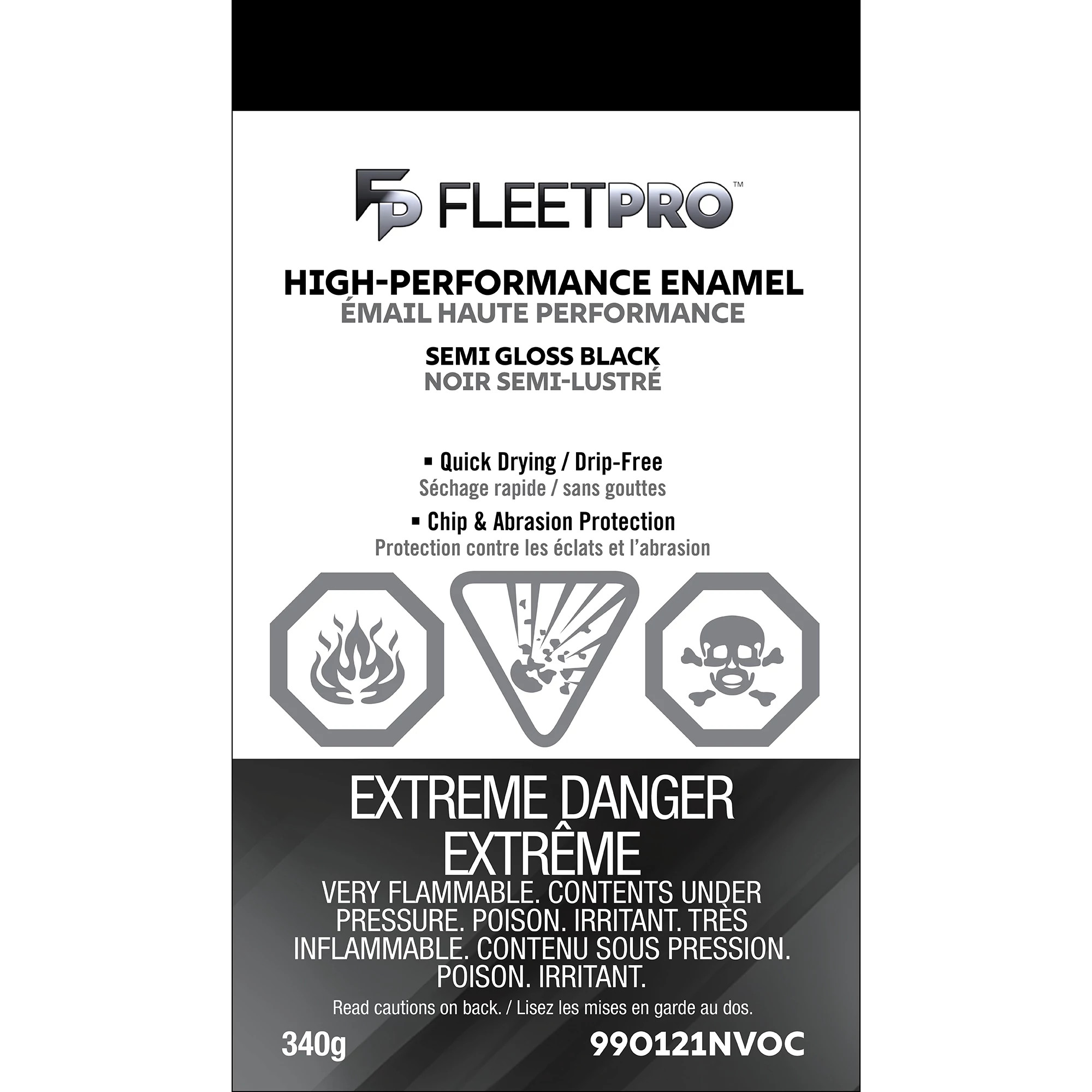 Semi Gloss Black Enamel Paint - Low VOC - 12 oz/340 g Spray Can | NEWHOLLANDCE | CA | EN