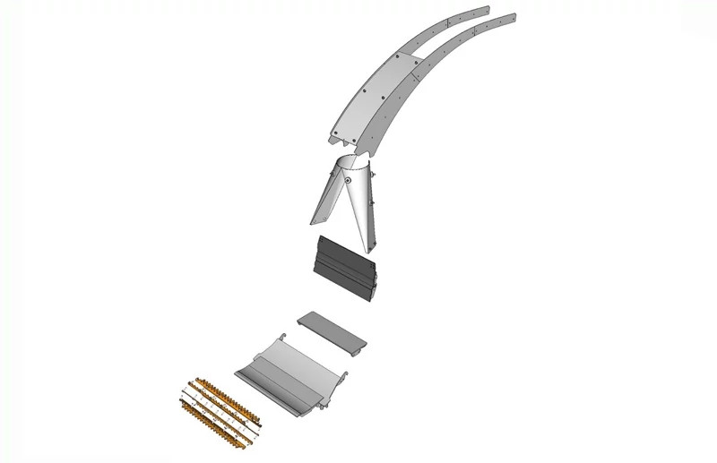 Kit do revestimento de desgaste em carboneto de cromo - Bico longo