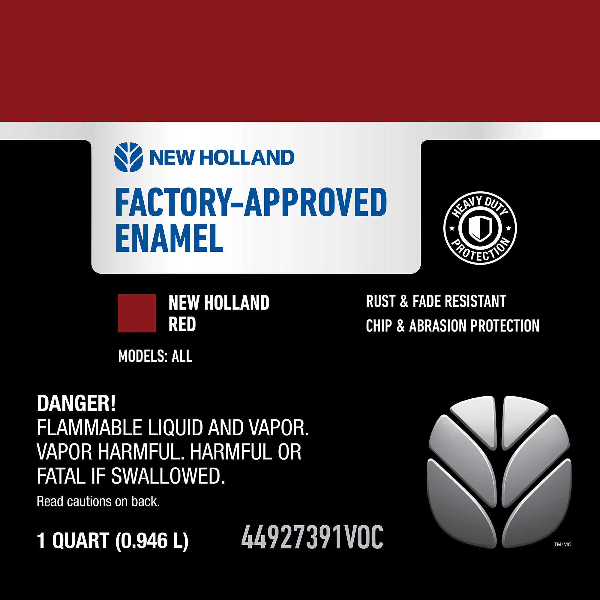 Red Enamel Paint - Low VOC - 1 qt/946 ml Can | MILLER | US | EN