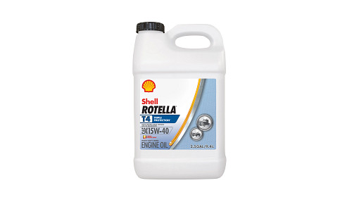 Huile Shell Rotella® T4 Triple Protection® pour moteur diesel – SAE 15W-40 – API CK-4 – 2,5 gal/9,46 L