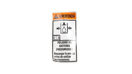 Warning Decal - Pressurized System Hazard - Spanish | CASECE | US | EN