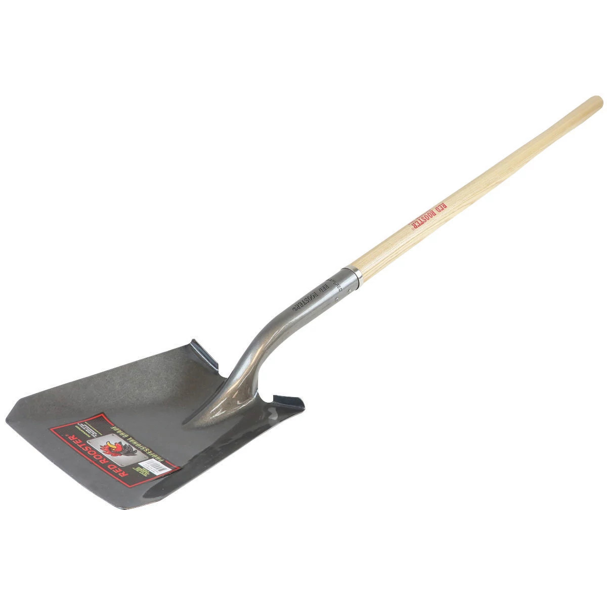Red Rooster® Professional Shovel - Square Point - 14-Gauge - Wood Handle | CASECE | US | EN