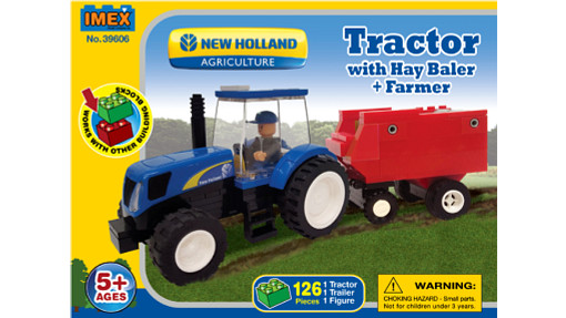 New Holland Tractor With Hay Baler And Farmer - 126 Pieces | NEWHOLLANDAG | CA | EN