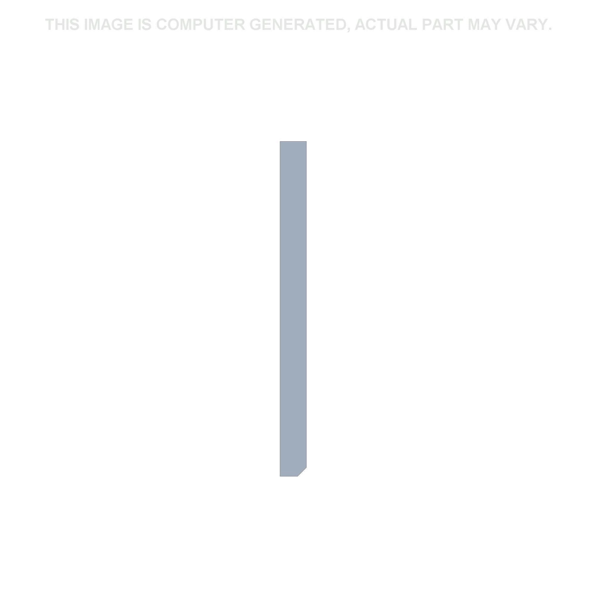 Borda de corte parafusada de 93" - Reta - Chanfro simples - 10 furos