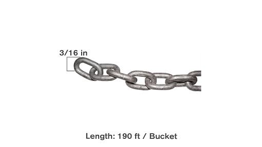 Grade 30 Chain In Bucket - 3/16