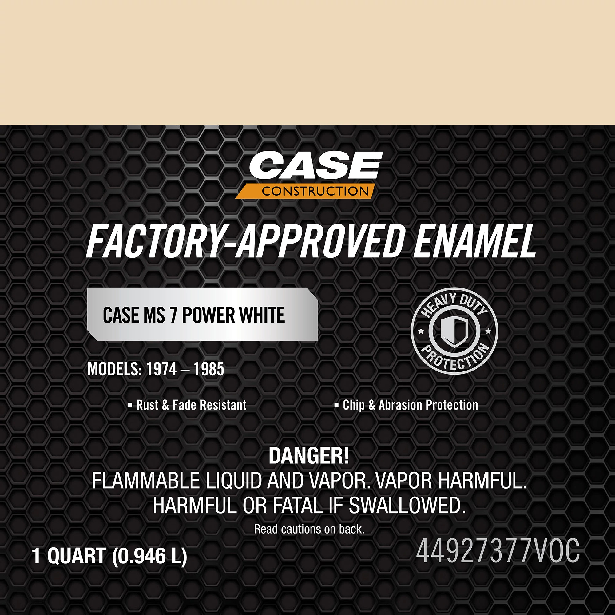 MS 7 Power White Enamel Paint - Low VOC - 1 qt/946 ml Can | CASECE | CA | EN