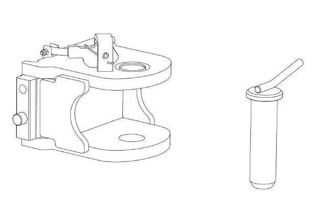 Rear Tow Hook Kit - Category D2 for Slide Support | CASEIH | GB | EN