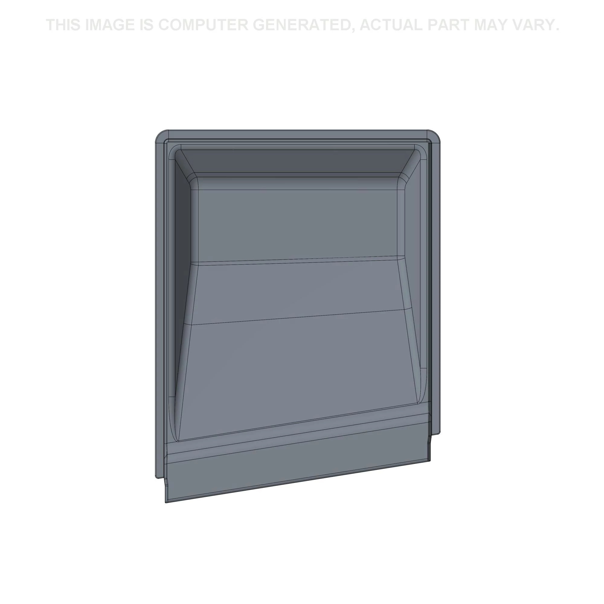 Painel da estrutura da debulhadora - Parte traseira esquerda - 637 mm C x 843 mm A