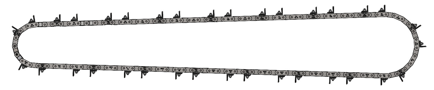 ESTEIRA ALIMENTADORA C/ 51 TRAVESSAS