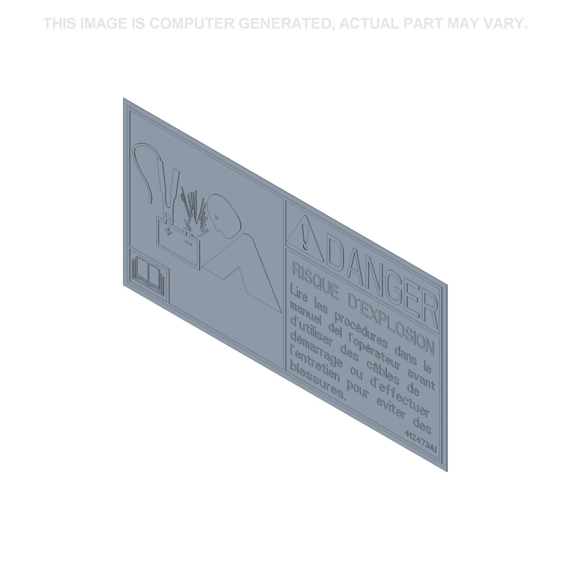 Danger Decal - Explosion Hazard - French | NEWHOLLANDCE | CA | FR