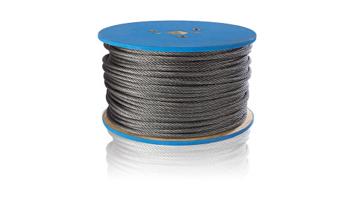 7 X 19 Galvanized Wire Rope - Small Reel - 1/4