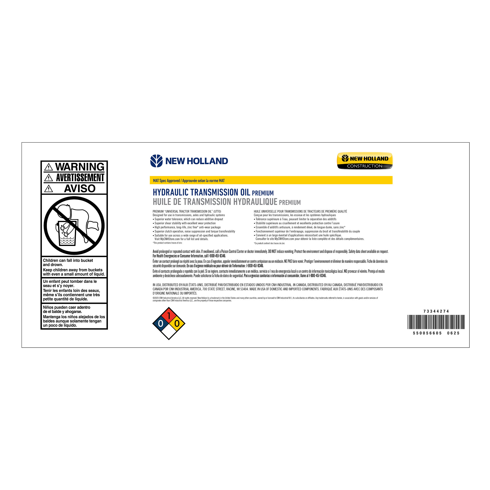 HYDRAULIC OIL | NEWHOLLANDAG | CA | EN