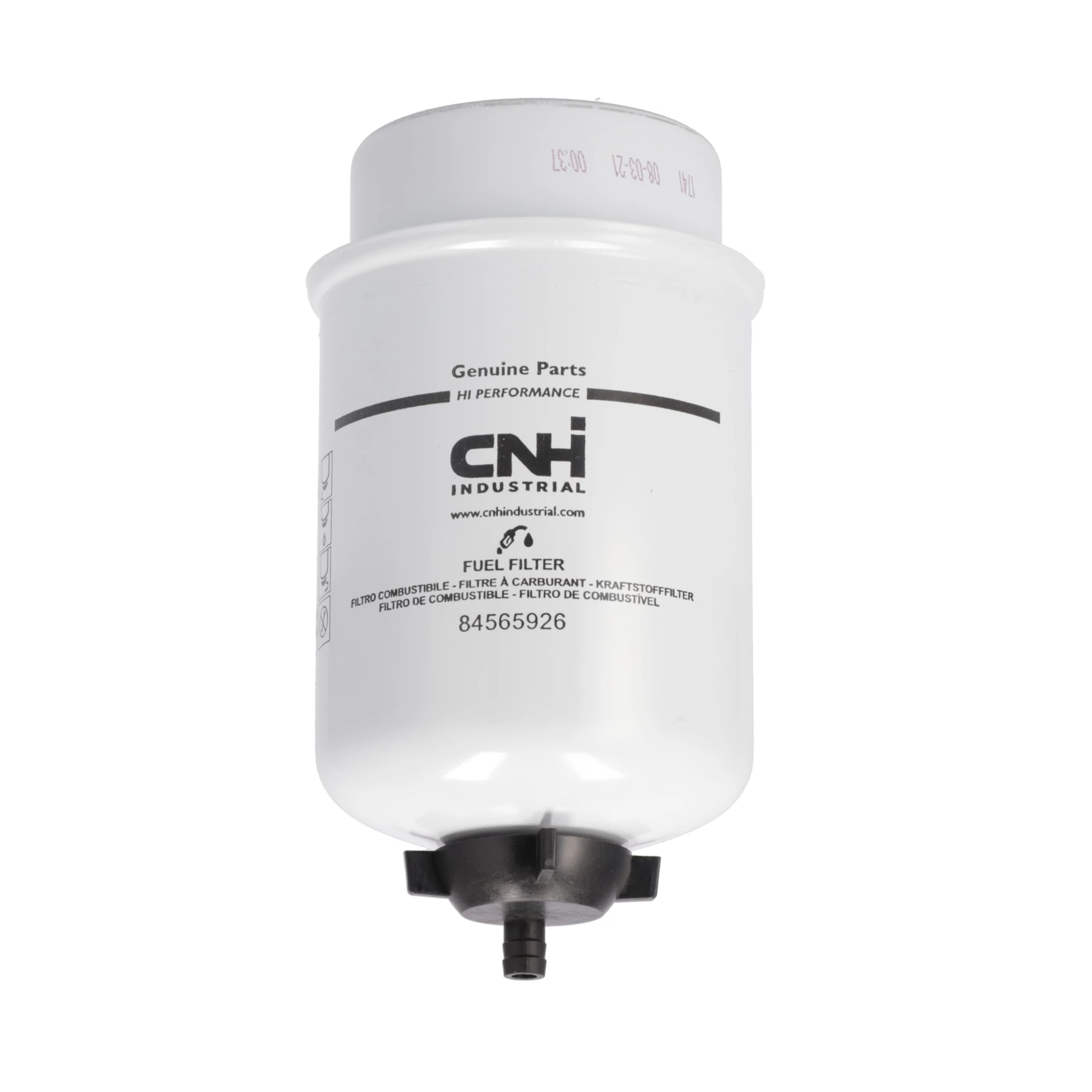 84565926 | Inline Fuel Filter - 85 mm OD x 154 mm L | Case