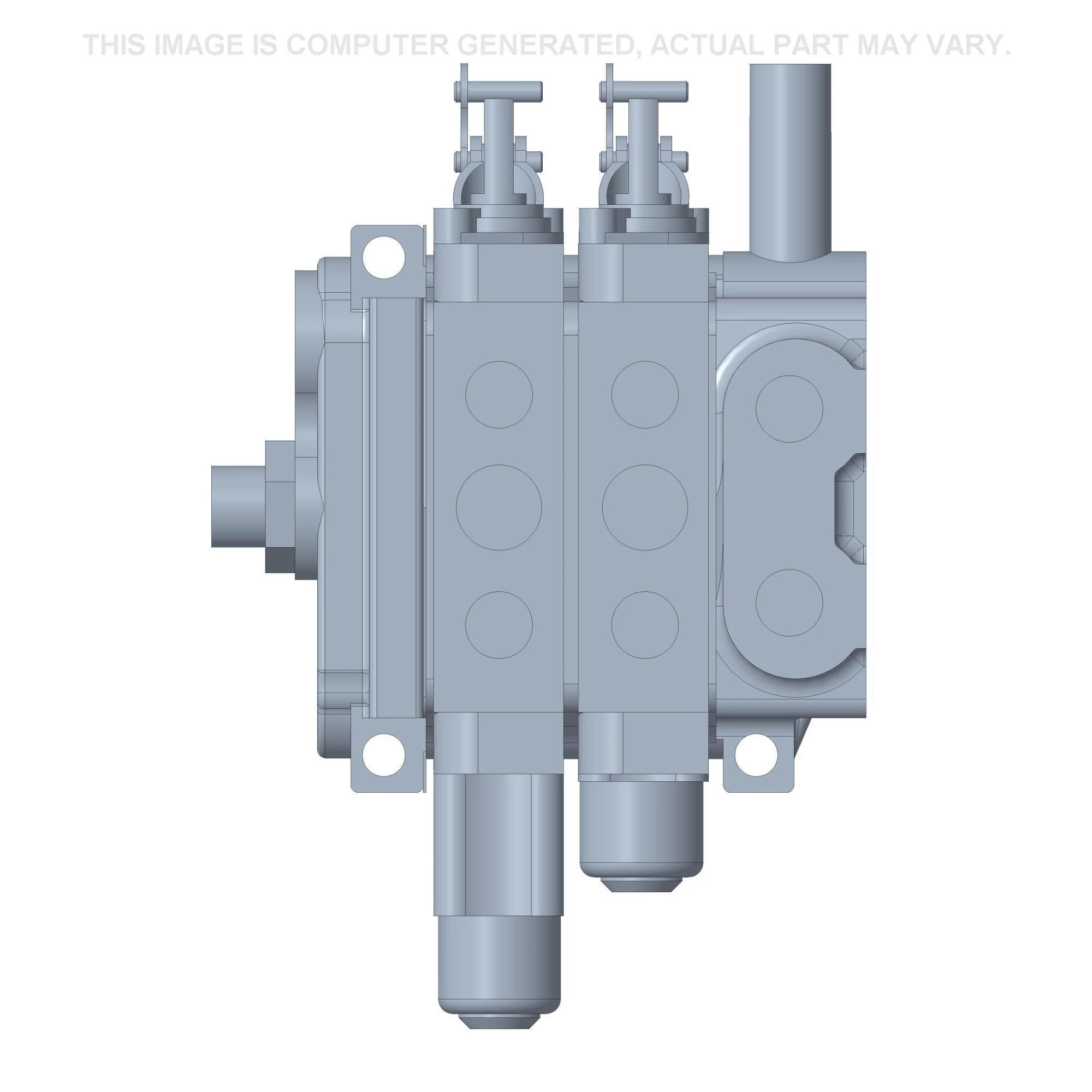 Válvula de controlo direcional de 2 carretéis - 263 mm C x 92 mm L