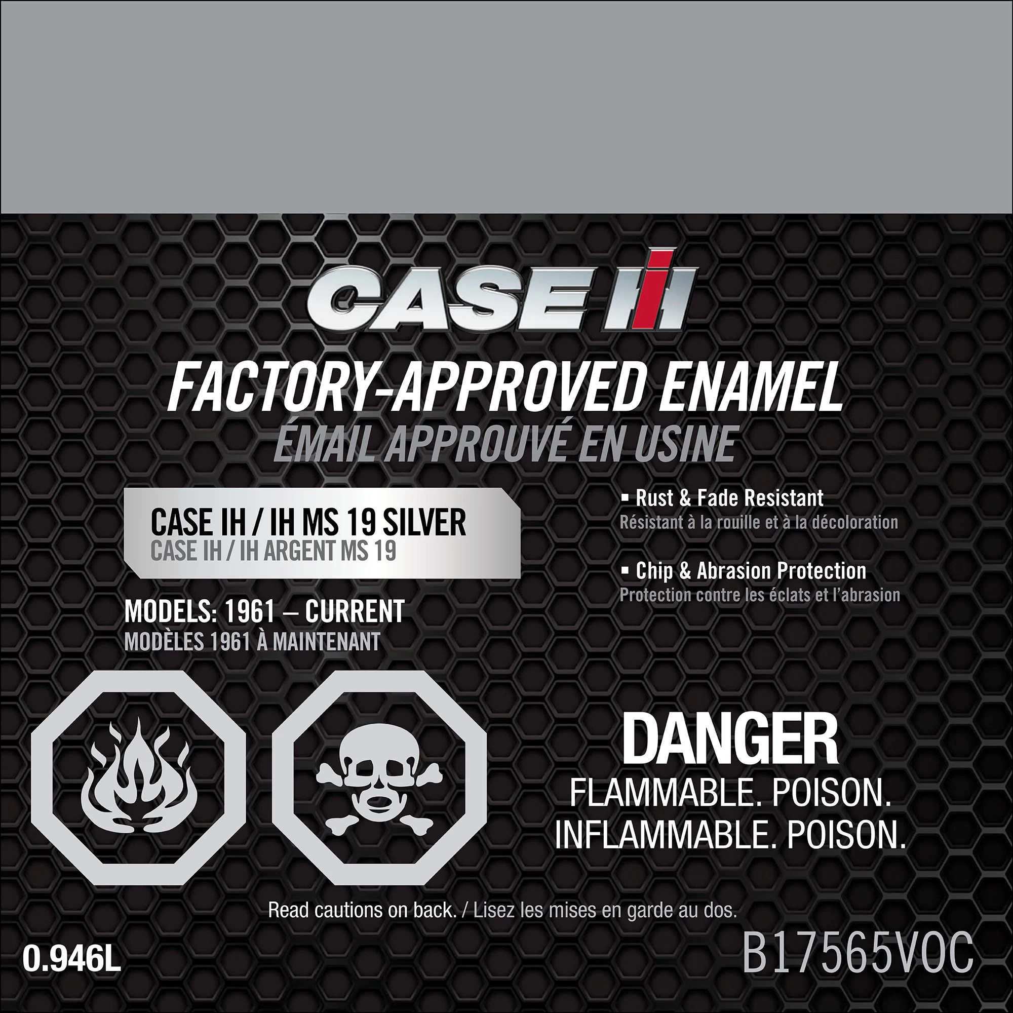 Peinture émail MS 19 argenté - Faible taux de VOC - Bouteille d'1 pte/946ml | CASECE | CA | FR