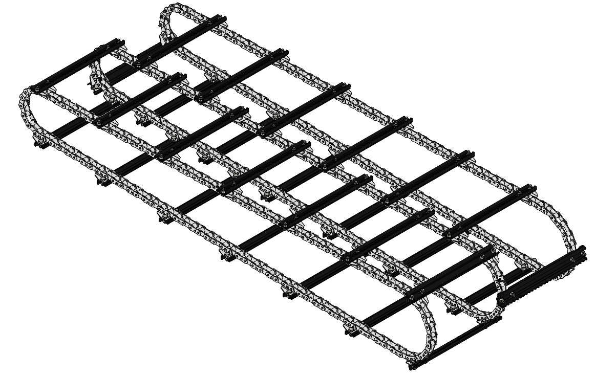 ESTEIRA ALIMENTADORA C/ 28 TRAVESSAS