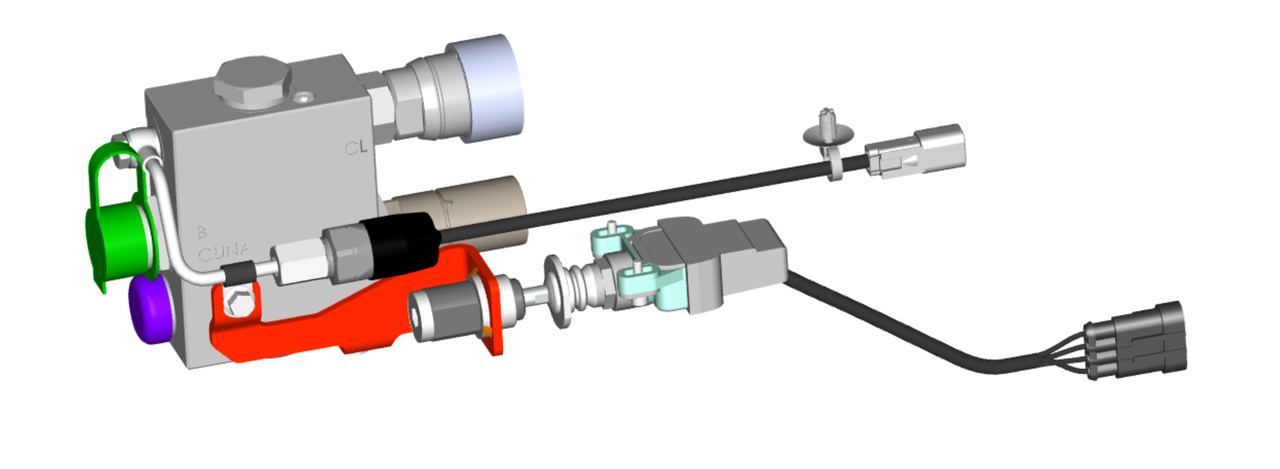Válvula adaptadora CUNA - 2 linhas para linha única