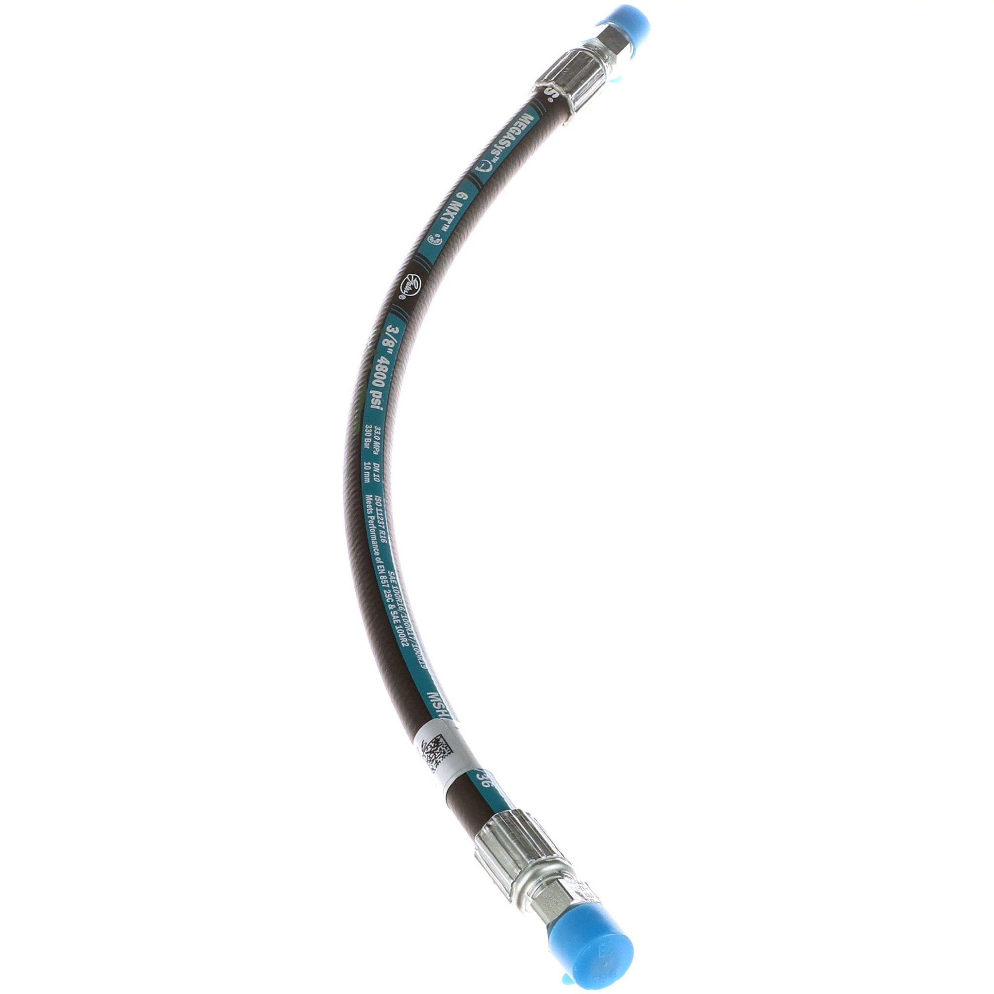 Boom Cylinder Hose - SAE 100R16 - 10 mm ID x 547 mm L