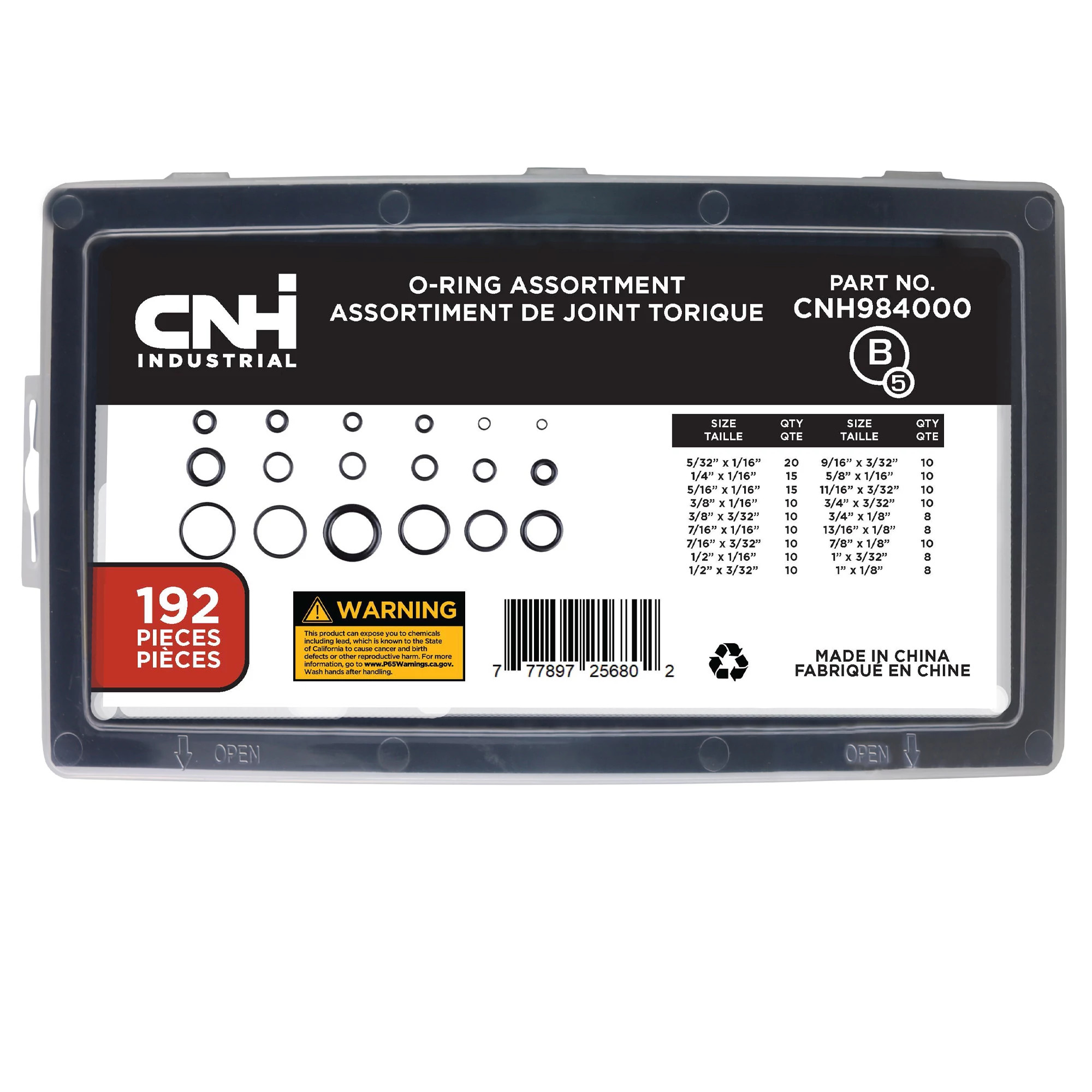 O-Ring Kit - Buna SAE - 192 Pieces | CASECE | CA | EN