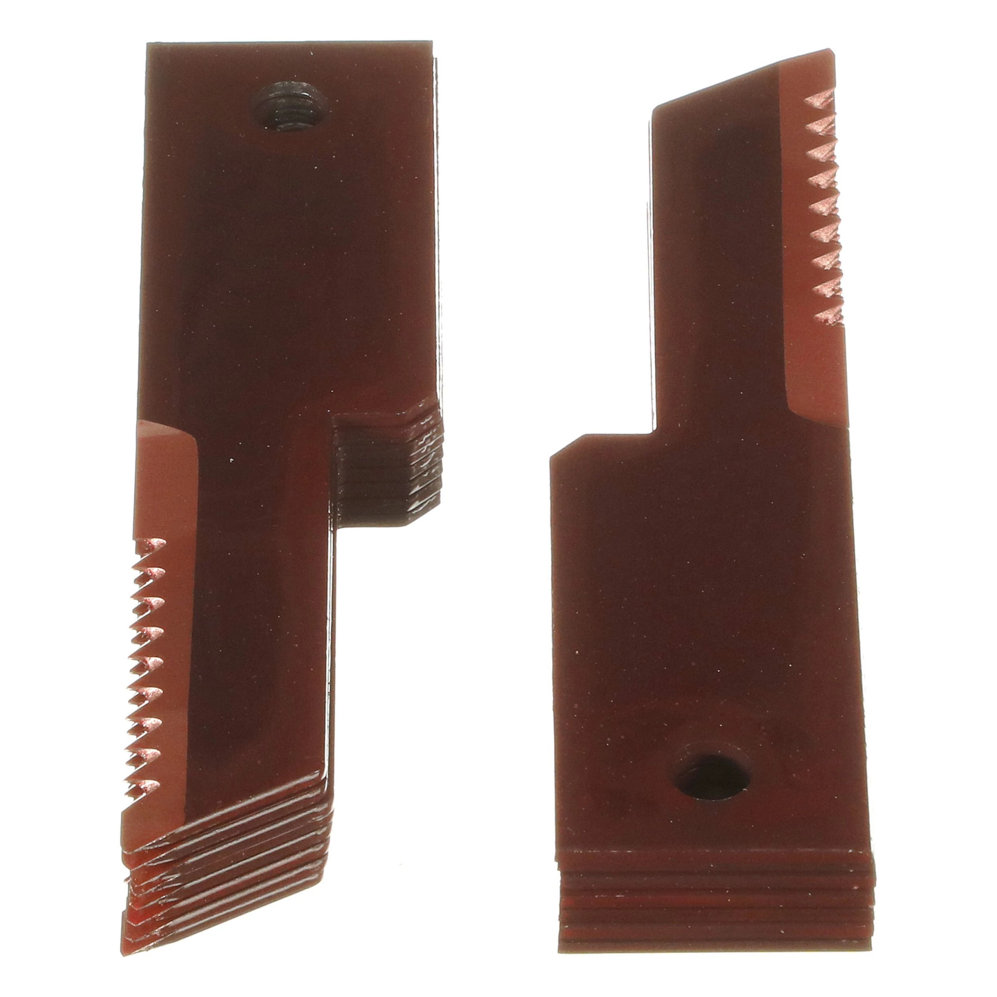 Faca do picador de palha - Estacionária - Serrilhada - 198,5 mm C x 50 mm L x 3 mm espessura