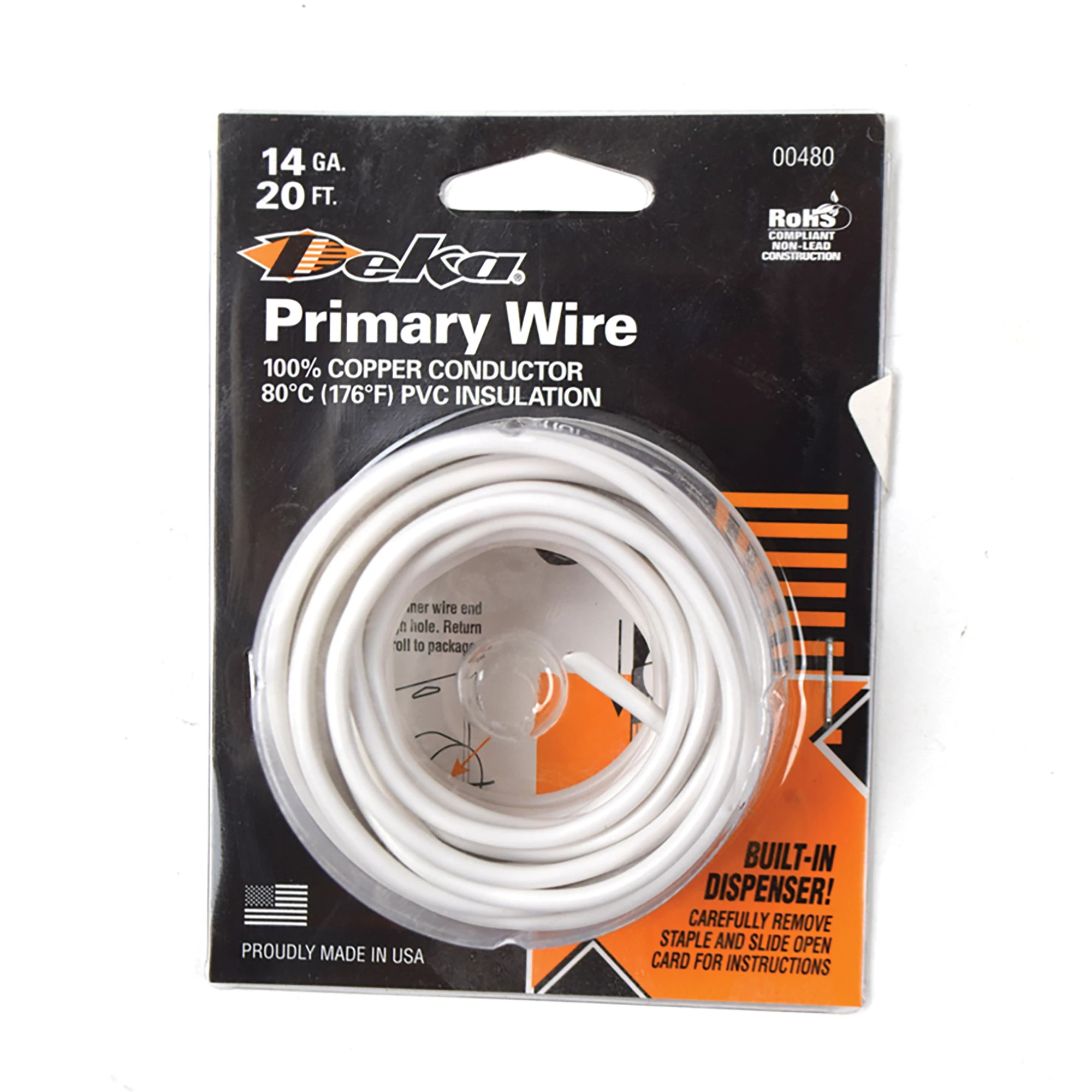 20' Primary Wire - 14-Gauge - White | CASECE | US | EN