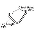 #4½-4½ Rectangular High Tensile Clipper Hooks - 6